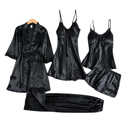 BeautiFash™|5-i-1 Satin Nattkläder Set