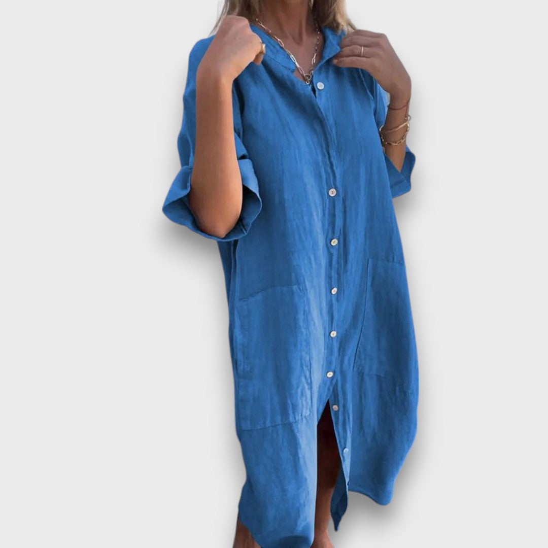 Undine – Lockeres Hemdblusenkleid mit Taschen