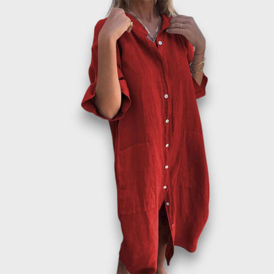 Undine – Lockeres Hemdblusenkleid mit Taschen