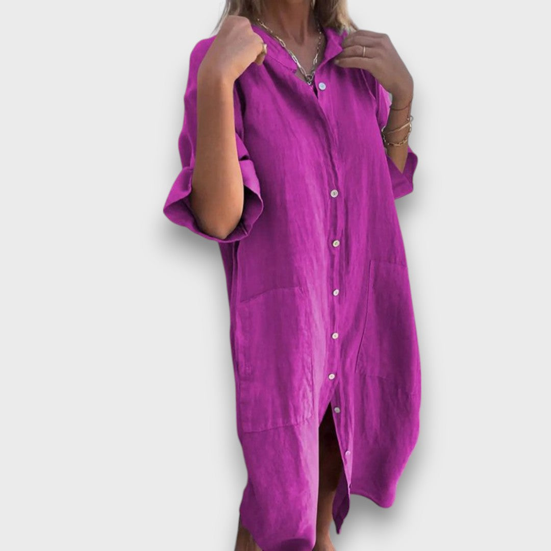 Undine – Lockeres Hemdblusenkleid mit Taschen