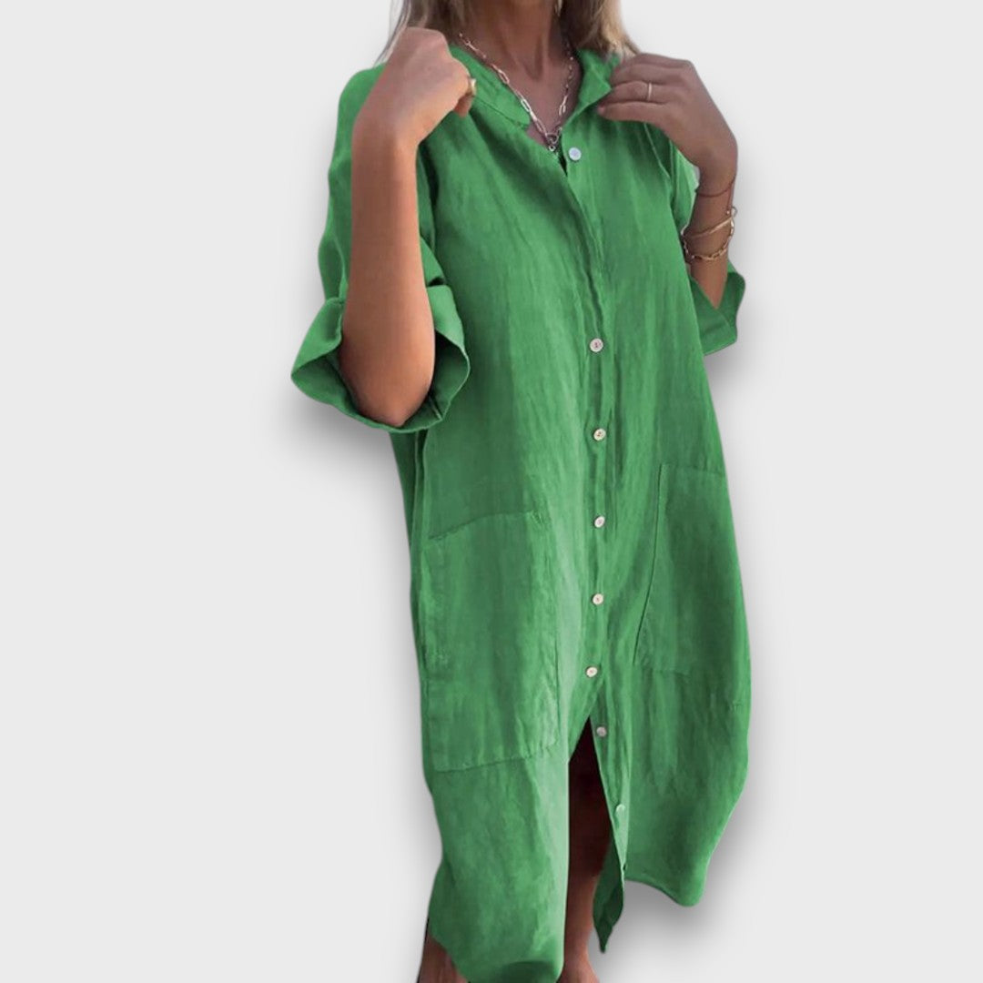 Undine – Lockeres Hemdblusenkleid mit Taschen