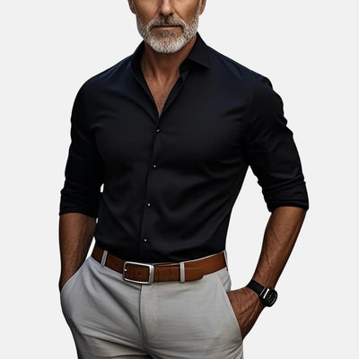 Gizmo™ | Herren Slim Fit Business Hemd mit Knitterfrei