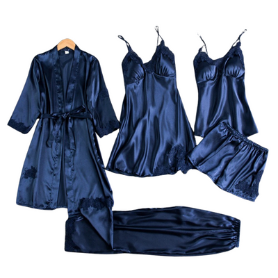 BeautiFash™|5-i-1 Satin Nattkläder Set