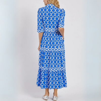 Verity – Hemdblusenkleid mit Kettenprint