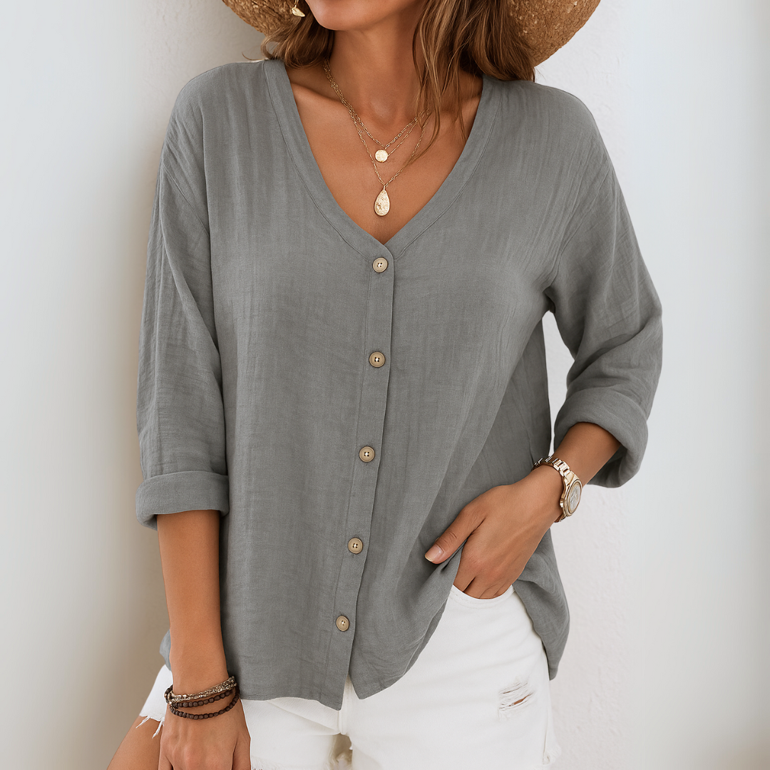 Eirlys – Legere Bluse mit Knopfleiste
