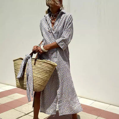 Lureza – Lockeres Hemdblusenkleid