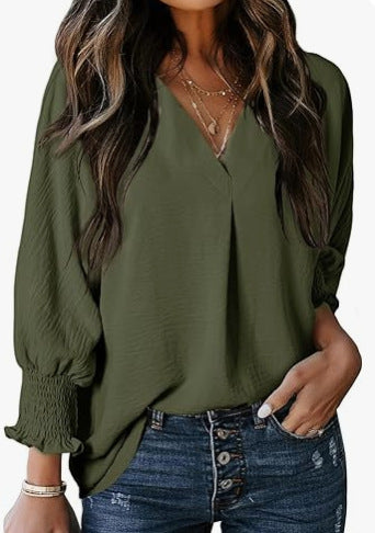 Lunike – Lockere Bluse mit Smokärmeln