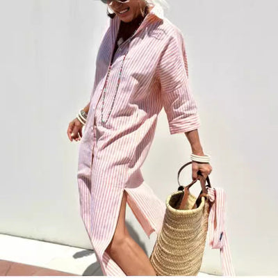 Lureza – Lockeres Hemdblusenkleid