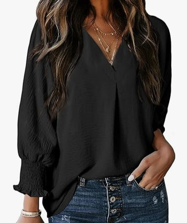 Lunike – Lockere Bluse mit Smokärmeln