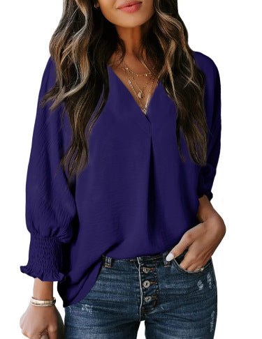 Lunike – Lockere Bluse mit Smokärmeln