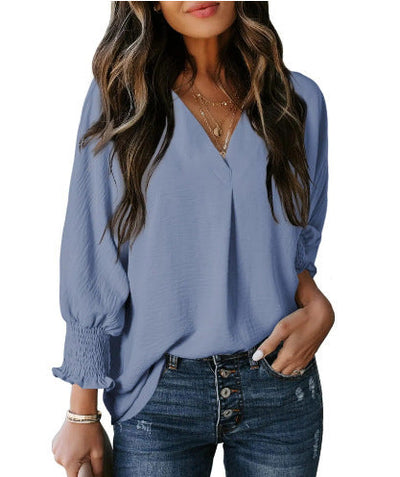 Lunike – Lockere Bluse mit Smokärmeln