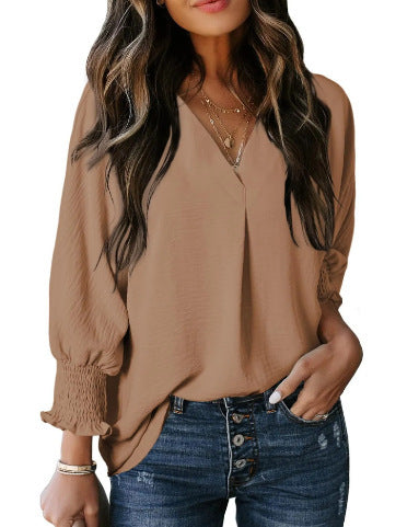 Lunike – Lockere Bluse mit Smokärmeln