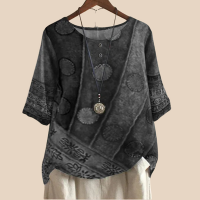 Parmina – Boho Patchwork Bluse