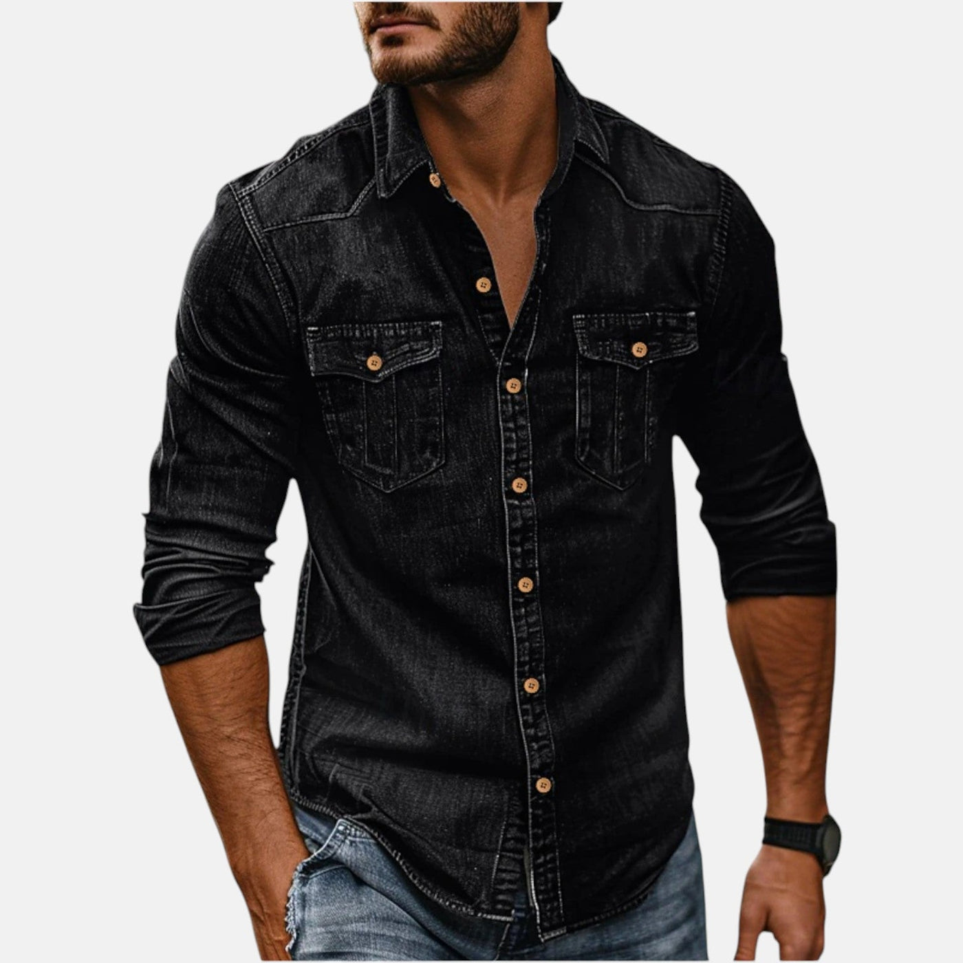 Ugo™ | Vielseitiges und Trendiges Herren-Denimhemd