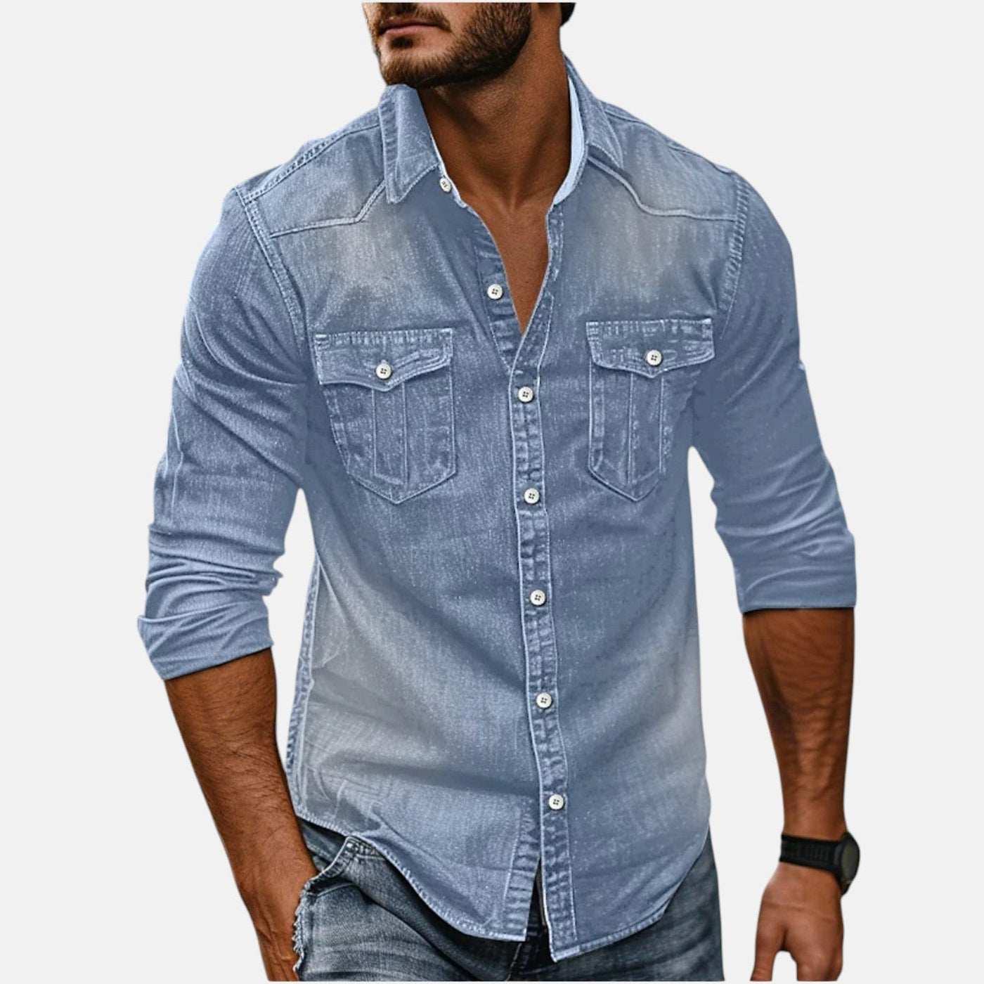 Ugo™ | Vielseitiges und Trendiges Herren-Denimhemd